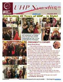 UHP Newsletter Dec 2018