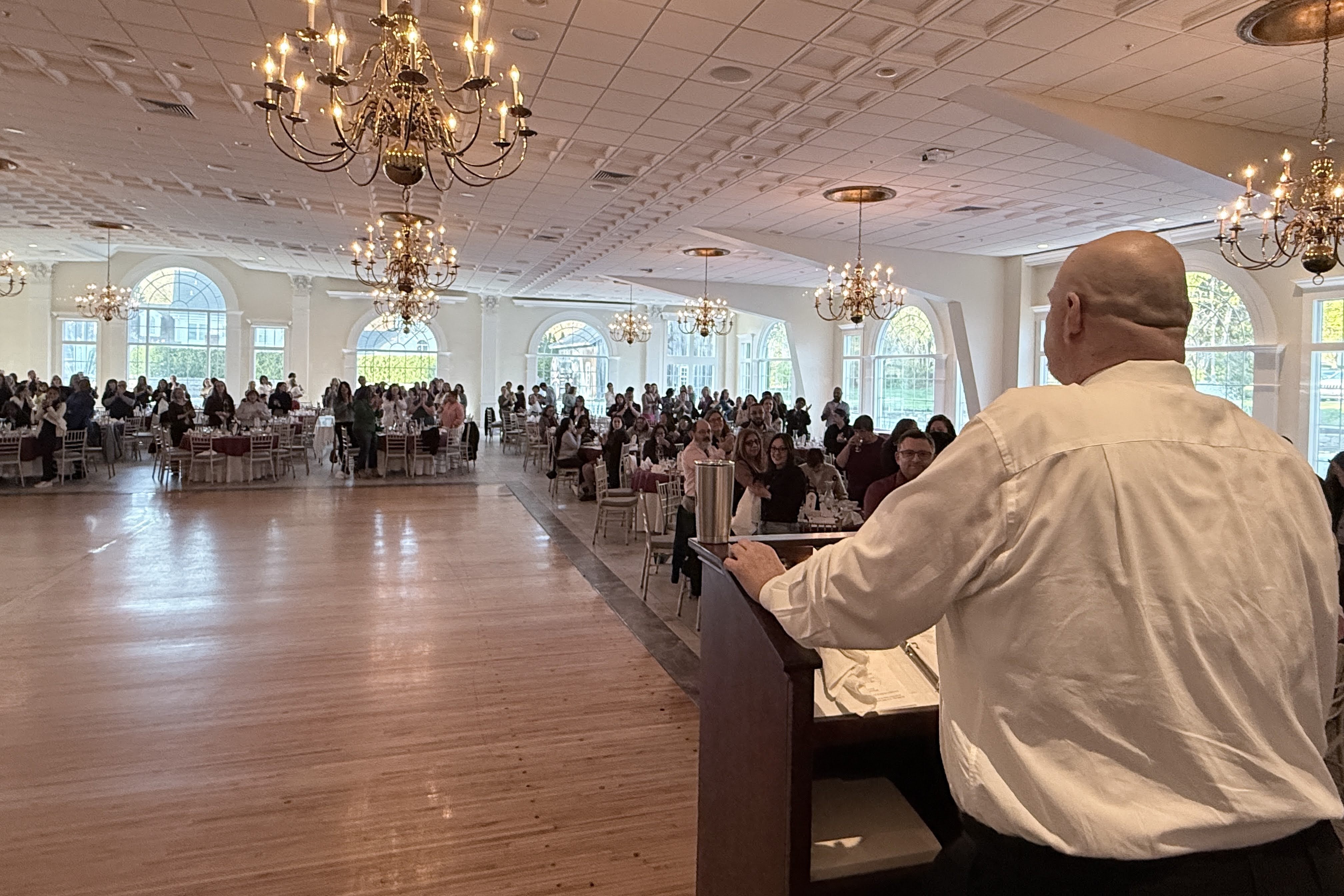 The view from the dais as Bill addresses the assembly