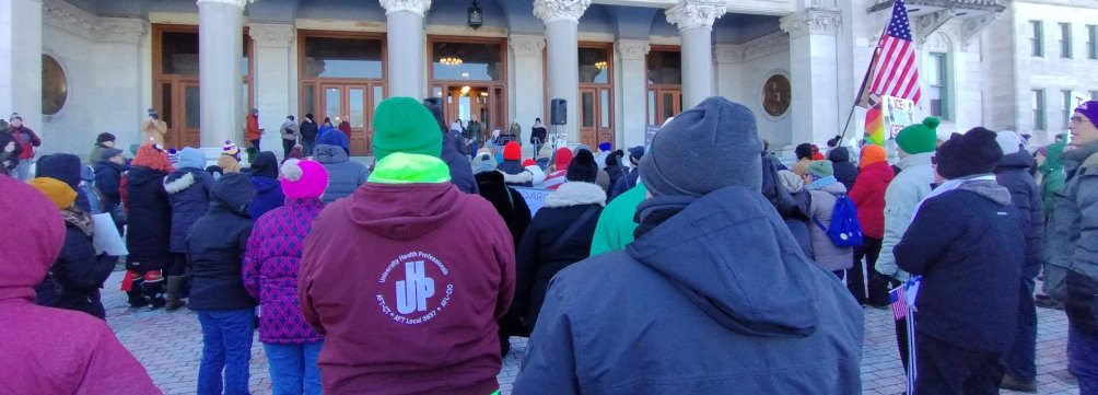 crowd shot outside Capitol