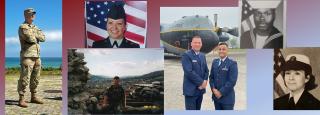Collage of members in service uniforms