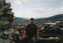 Rob Sutton with Army in Sarajevo