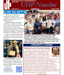 August 2026 newsletter front page