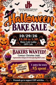 Halloween bake sale flyer