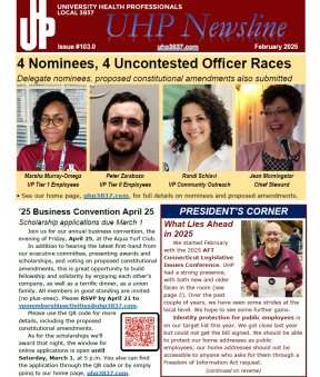 February newsletter front page